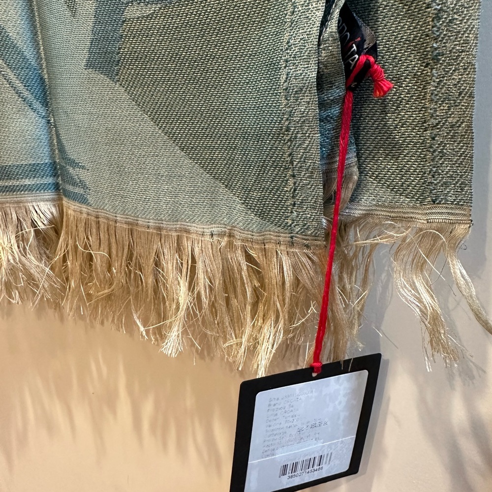 Hand made, Croatian 100% silk wrap shawl. 28” x 80”